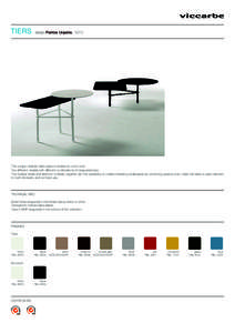 TIERS  design Patricia Urquiola 2010 This unique modular table system creates an iconic look. Two different models with different combinations of lacquered tops.
