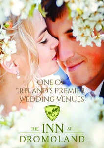 -4-  Our complimentary gifts to you both on your Wedding day…… Pre wedding consultations with Claire Coughlan your personal Wedding planner to create your perfect day, along with a pre-wedding menu tasting for two