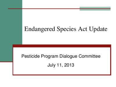 Endangered Species Act Update