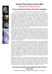 Climatology / Ecosystems / Grasslands / Temperate grasslands /  savannas /  and shrublands / Savanna / Climate / Forest / Biome / Global climate model / Systems ecology / Habitats / Biogeography