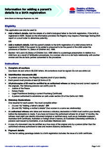 Genealogy / Vital statistics / Notary / Nationality law / Civil registry / Identity document / Birth certificate / Name change / Certified copy / Government / Public records / Civil law