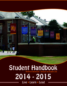 Student Handbook Winthrop University - Division of Student Life[removed]Live • Learn • Lead