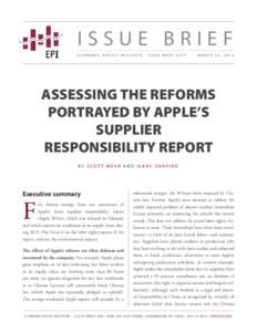 ISSUE BRIEF ECONOMIC POLICY INSTITUTE | ISSUE BRIEF #377 MARCH 25, 2014  ASSESSING THE REFORMS