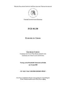 Late-2000s financial crisis / Economy of the European Union / European sovereign debt crisis / Euro / Deflation / George Soros / Global financial system / Government debt / Sovereign default / Economics / Economic history / Financial crises