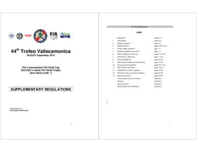 th  44 Trofeo Vallecamonica INDEX Programme