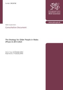 Number: WG16742  Welsh Government Consultation Document