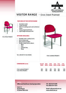 AR TE I L Office and Healthcare Seating Specialists V I S I TO R R ANGE -