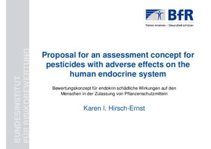 Proposal for an assessment concept for pesticides with adverse effects on the human endocrine system - Präsentation vom 19. April 2010