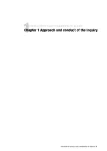 1  CHILDREN IN STATE CARE COMMISSION OF INQUIRY Chapter 1 Approach and conduct of the Inquiry