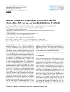 Atmos. Chem. Phys., 14, 11447–11460, 2014 www.atmos-chem-phys.netdoi:acp © Author(sCC Attribution 3.0 License.  Increase in elemental carbon values between 1970 and 2004