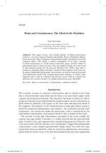 Cognition / Materialism / Vitalism / Consciousness / John Raymond Smythies / Neural correlates of consciousness / Soul / Dualism / Neural correlate / Cognitive science / Mind / Philosophy of mind