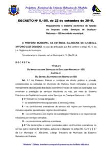 Prefeitura Municipal da Estância Balneária de Ilhabela Rua Prefeito Mariano Procópio de Araújo Carvalho, 86 – Perequê – CEPEstado de São Paulo – Brasil – Fone/FAX - CNPJ