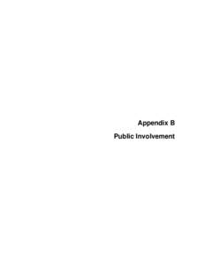 Appendix B Public Involvement Appendix B1 Example Meeting Notices and Press Releases