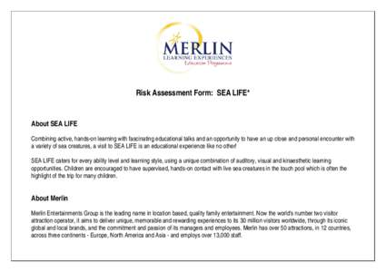 Standardised Risk Assessment Form: Merlin Group: