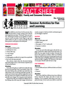 Summer Activities for Fun and Learning