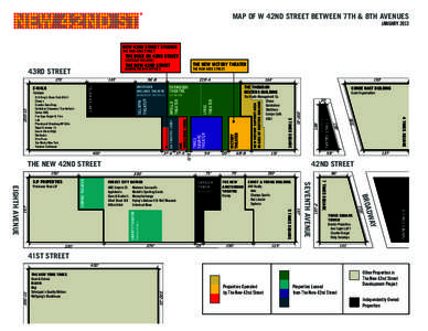MAP OF W 42ND STREET BETWEEN 7TH & 8TH AVENUES JANUARY 2013 NEW 42ND STREET STUDIOS THE NEW 42ND STREET