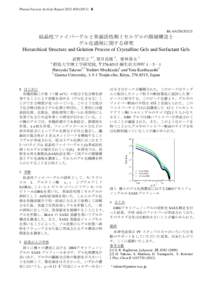 Photon Factory Activity Report 2012 #B  BL-6A/2012G121 結晶性ファイバーゲルと界面活性剤ミセルゲルの階層構造と ゲル化過程に関する研究