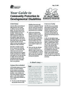 May 27, 2009  Your Guide to Community Protection in Developmental Disabilities