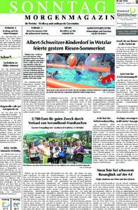 20. Juli 2014 Jahrgang 33 · Ausgabe 29 II  für Wetzlar · Weilburg und umliegende Gemeinden