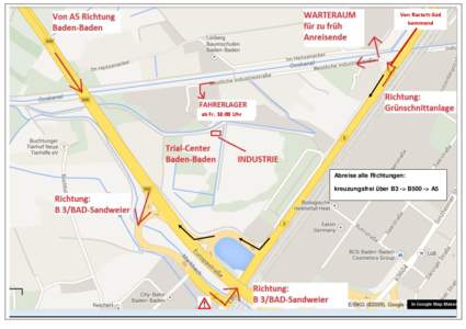 Von Rastatt-Süd kommend ab Fr. 18:00 Uhr  Abreise alle Richtungen: