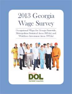 2013 Georgia Wage Survey Occupational Wages for Georgia Statewide, Metropolitan Statistical Areas (MSAs), and Workforce Investment Areas (WIAs)