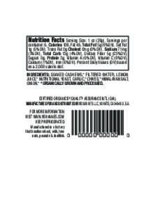 Nutrition Facts Serving Size: 1 oz (28g), Servings per container: 6, Calories 108, Fat 46, Total Fat 5g (8%DV), Sat Fat 1g (5%DV), Trans Fat 0g Cholest 0mg (0%DV), Sodium 71mg (3%DV), Total Carb 13g (4%DV), Dietary Fiber