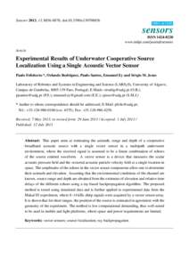 Experimental Results of Underwater Cooperative Source Localization Using a Single Acoustic Vector Sensor