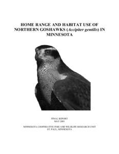 Home range and habitat use of northern goshawks (Accipiter gentilis) in Minnesota