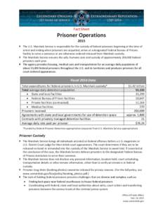 U.S. Marshals Service Fact Sheet - Prisoner Operations