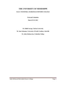 University of Alabama at Birmingham / Education in the United States / Barrett /  The Honors College / United States / Schreyer Honors College / Sally McDonnell Barksdale Honors College / University of Mississippi / National Collegiate Honors Council