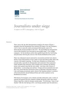 Politics of Egypt / Egyptian revolution / Islam in Egypt / International Press Institute / Protests in Egypt / Muslim Brotherhood / Hosni Mubarak / Al Jazeera / Arab Spring / Arab world / Middle East / Egypt