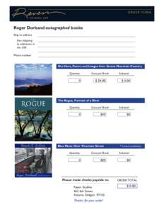 Roger Dorband autographed books ems and Images from Steens Mountain Country Ship to address free shipping to addresses in the USA