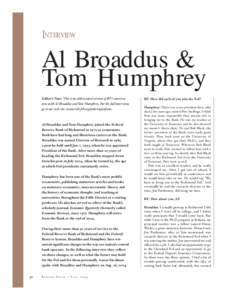 Region Focus Fall 2004: Interview with Al Broaddus and Tom Humphrey