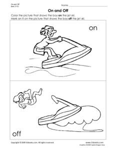 On and Off Jet Ski worksheet