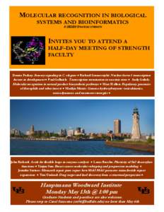 MOLECULAR RECOGNITION IN BIOLOGICAL SYSTEMS AND BIOINFORMATICS A UB2020 STRATEGIC STRENGTH INVITES YOU TO ATTEND A HALF-DAY MEETING OF STRENGTH