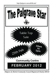 http://palgrave.onesuffolk.net/  Table Top Sale  25