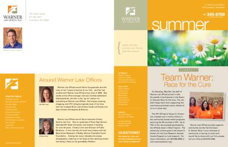 A Warner Law Offices 2012 quarterly newsletter 227 Capitol Street summer