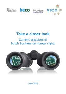 v bdo  Take a closer look Current practices of Dutch business on human rights