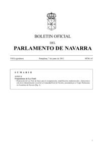 BOLETIN OFICIAL DEL PARLAMENTO DE NAVARRA VIII Legislatura