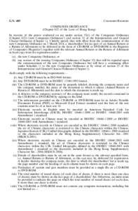 G.N[removed]Companies Registry COMPANIES ORDINANCE (Chapter 622 of the Laws of Hong Kong)