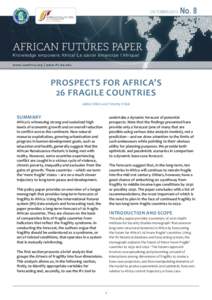 OCTOBERNo. 8 AFRICAN FUTURES PAPER Knowledge empowers Africa! Le savoir émancipe l’Afrique!