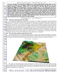 FACT SHEET: CERRO GRANDE FIRE  B N D II N ON