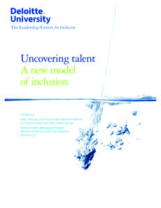 Educational psychology / Gender / Gender studies / Sociology / Disability rights / Covering: The Hidden Assault on Our Civil Rights / Inclusion / Diversity / Disability / Education / Behavior / Human behavior