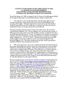 Federal Land Policy and Management Act / Nuclear technology / Bureau of Land Management / Cedar Mountain Wilderness / Dangerous goods / Utah State Route 196 / Public land / Nuclear power / Energy / Environment of the United States / United States Department of the Interior