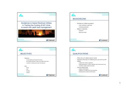 Guidelines to Assist Electrical Utilities in Trailing the Cycling of A/C Units to Assist with peak load management