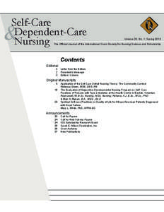 Self-Care Dependent-Care Nursing &