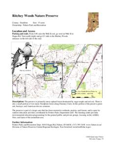 Ritchey Woods Nature Preserve County: Hamilton Size: 55 acres Ownership: Fishers Park and Recreation  ●
