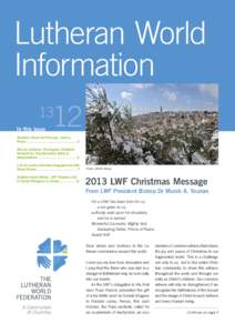 Lutheran World Information[removed]In this issue