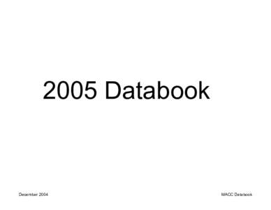 2005 Databook  December 2004 Page 1