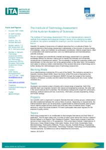 Time / Institute of Technology Assessment / European Technology Assessment Group / European Parliamentary Technology Assessment / Interdisciplinarity / Ita / Technology assessment / Prediction / Technology